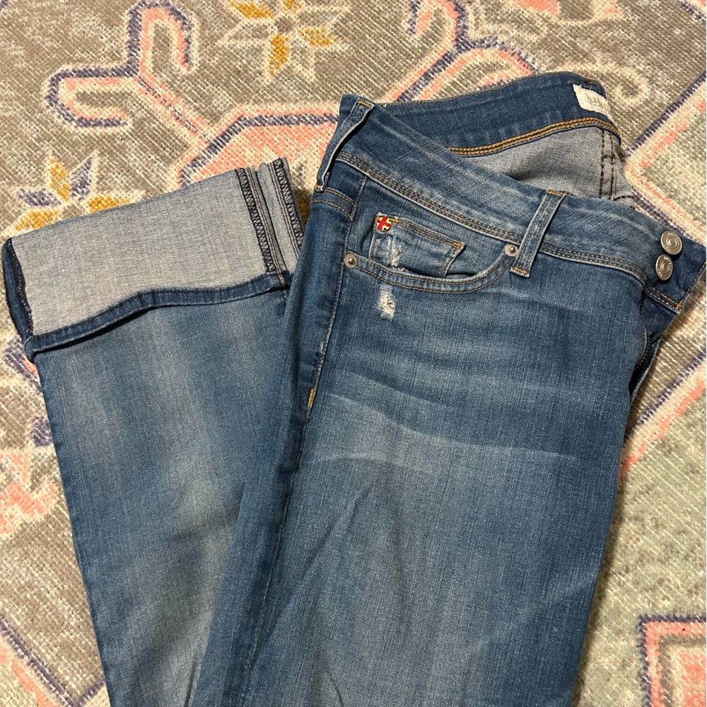 HUDSON wide cuff, flap pocket jeans